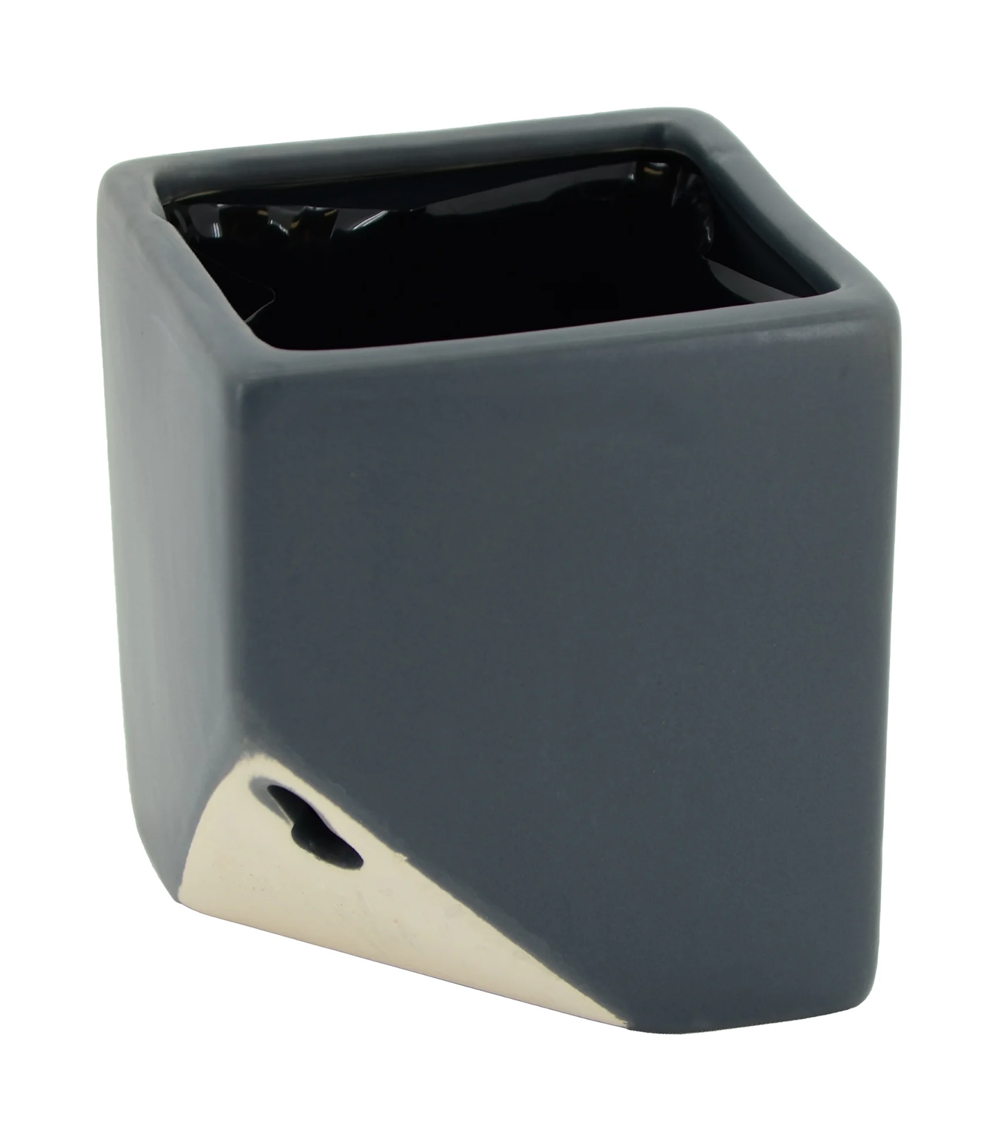 Cube Wall Planter - Dark Gray - New In Box - Arcadia Garden Products 4" tall cube