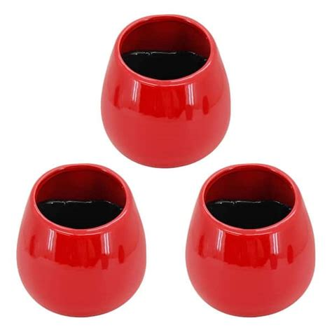 Red Small Round Wall Planter - Vertical Gardening by Arcadia 5.2" tall