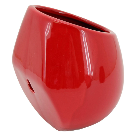 Red Small Round Wall Planter - Vertical Gardening by Arcadia 5.2" tall