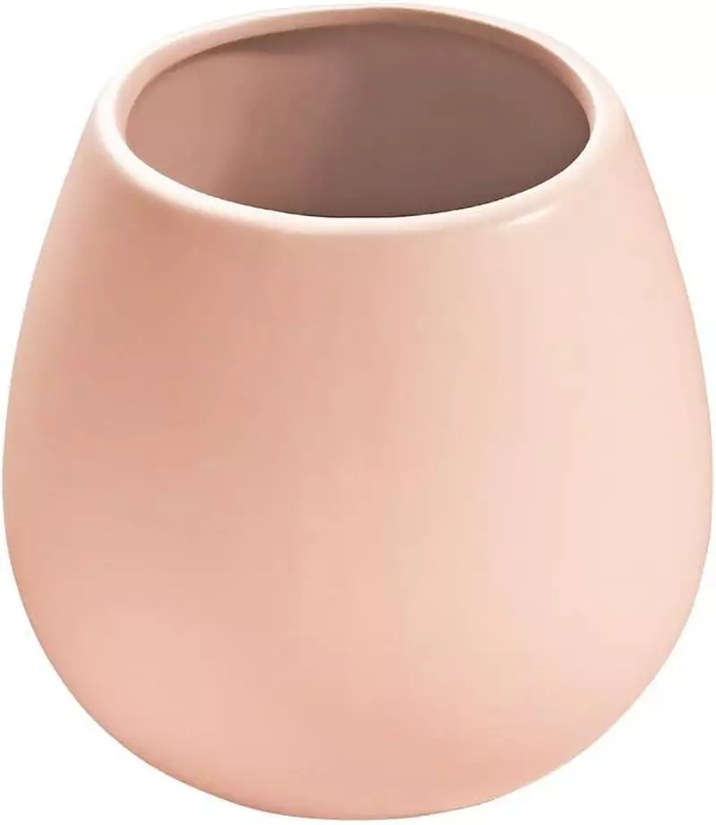 Coral Pink Small Round Wall Planter - Vertical Gardening by Arcadia 5.2" tall