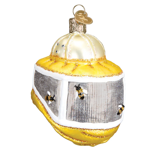 Beekeeper's Safety Hood Blown Glass Tree Ornament by Old World Christmas