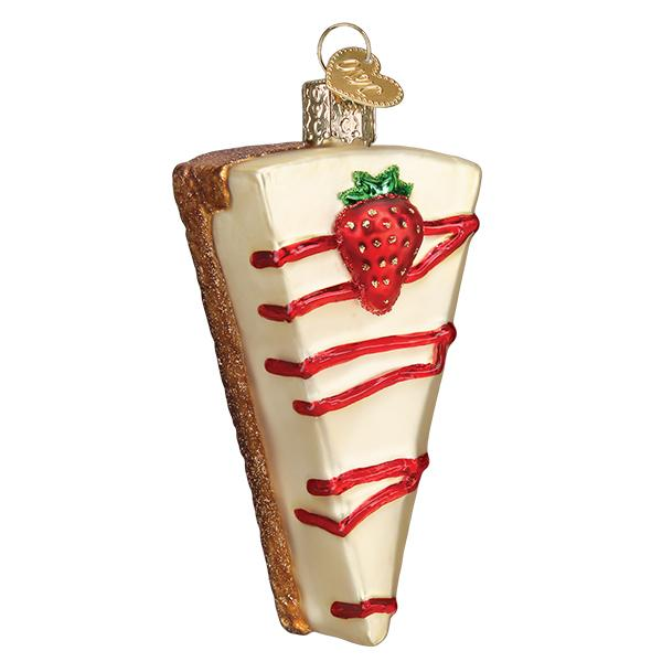 Cheesecake Slice - Blown Glass Tree Ornament by Old World Christmas