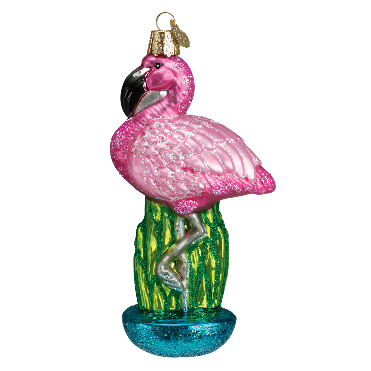 Flamingo Bird Blown Glass Tree Ornament by Old World Christmas