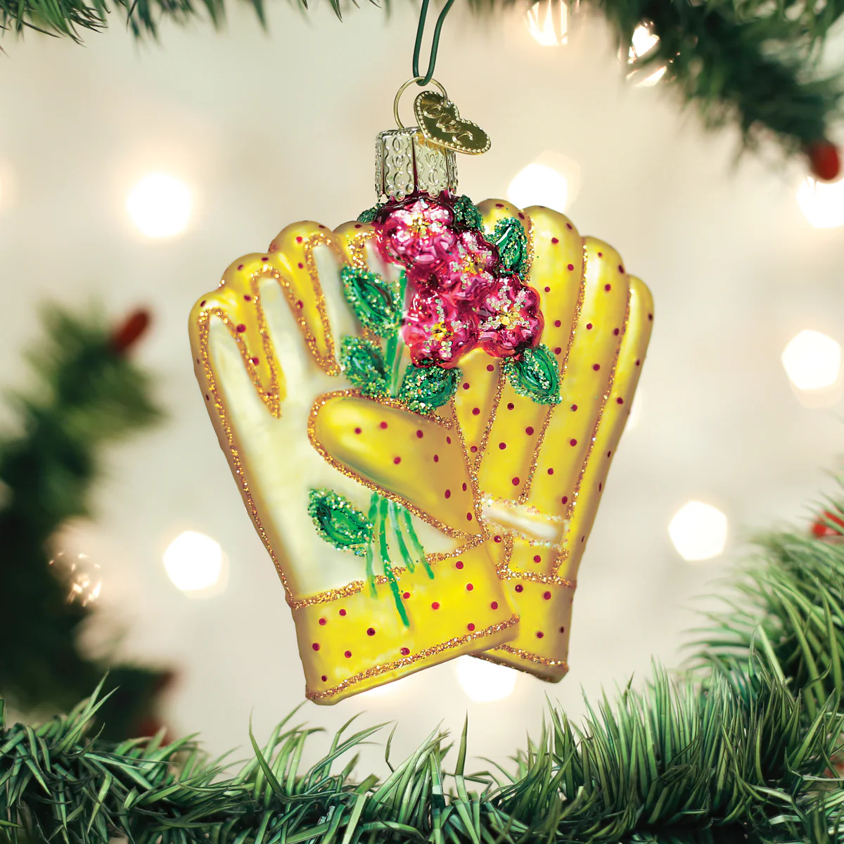 Gardening Gloves Blown Glass Tree Ornaments by Old World Christmas