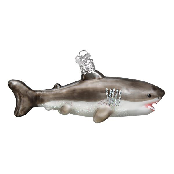 Great White Shark - Blown Glass Tree Ornament by Old World Christmas