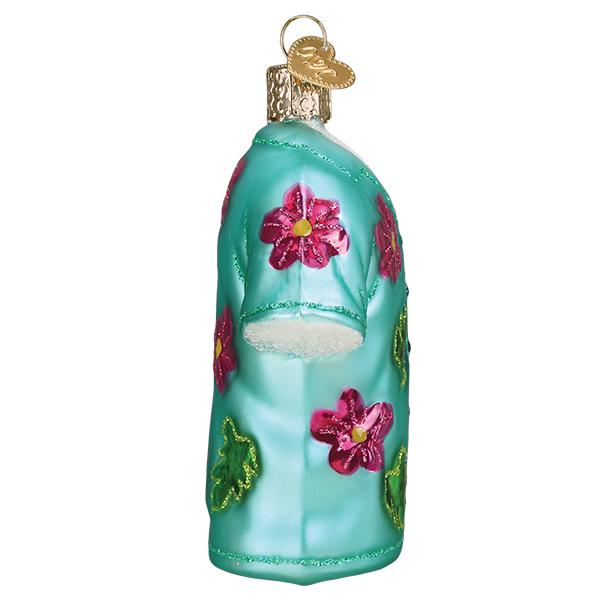Hawaiian Shirt Blown Glass Tree Ornament by Old World Christmas