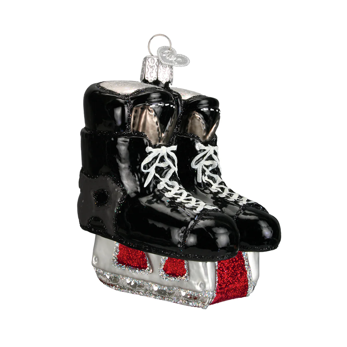 Hockey Skates Blown Glass Tree Ornament by Old World Christmas