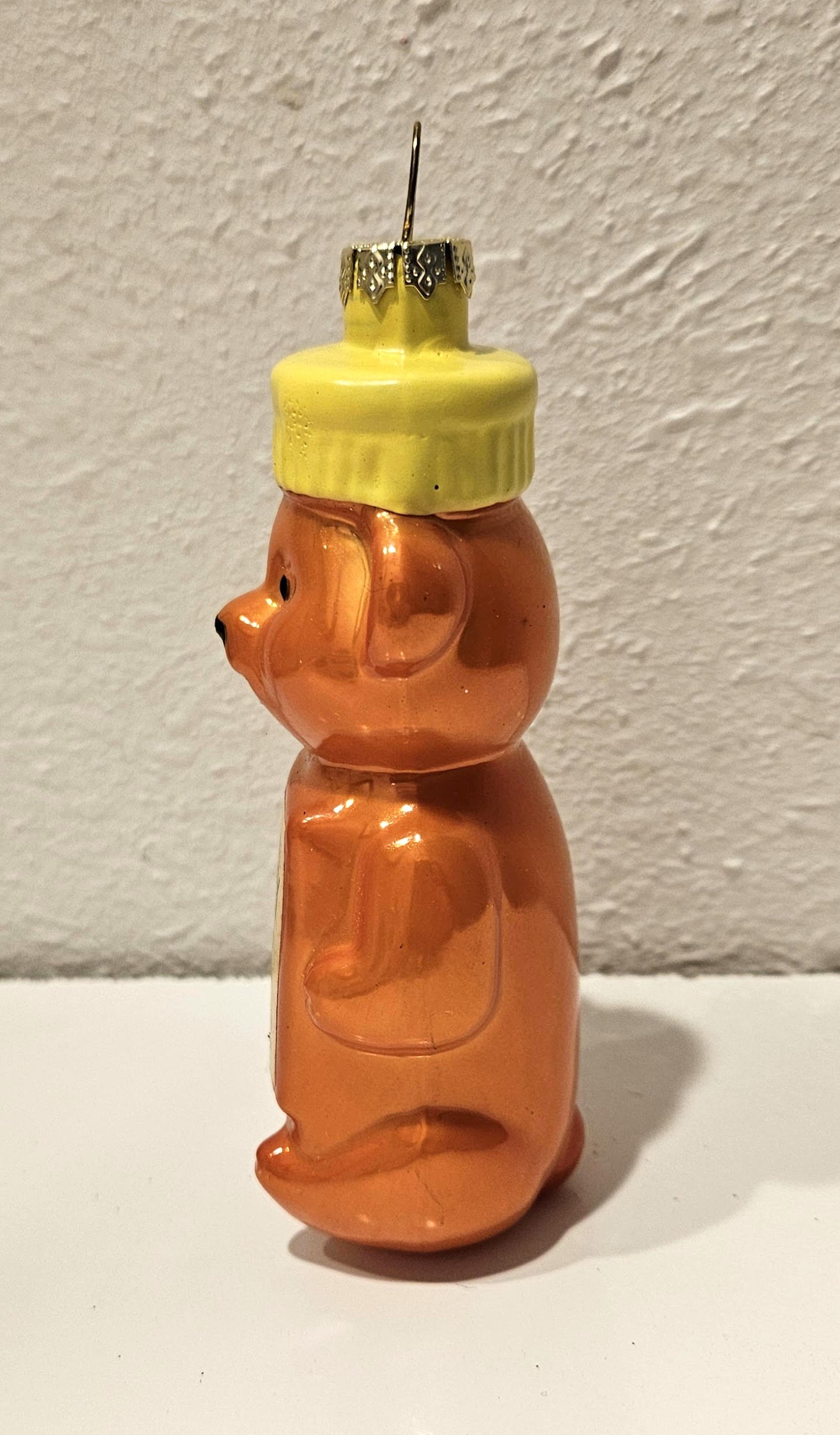 Vintage-Style Honey Bear Glass Christmas Tree Hanging Ornament