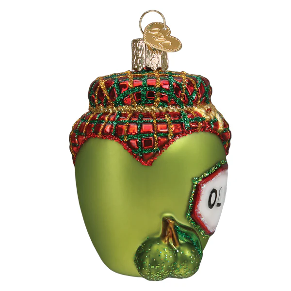 Jar Of Olives - Blown Glass Tree Ornament by Old World Christmas