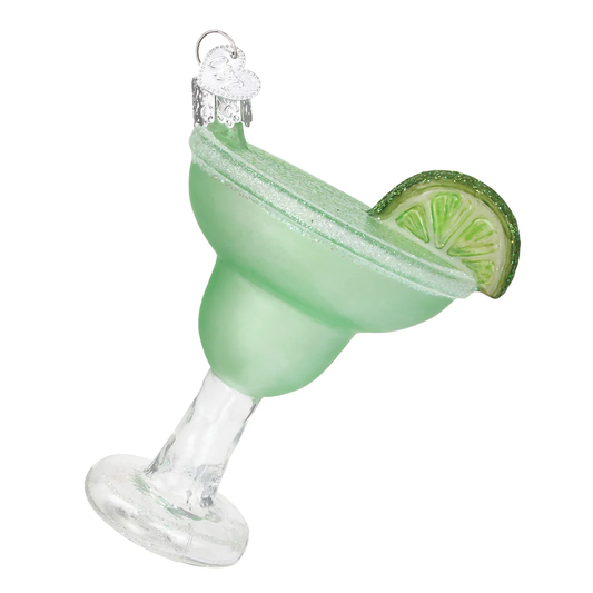 Margarita with Lime in a Glass - Blown Glass Tree Ornament by Old World Christmas