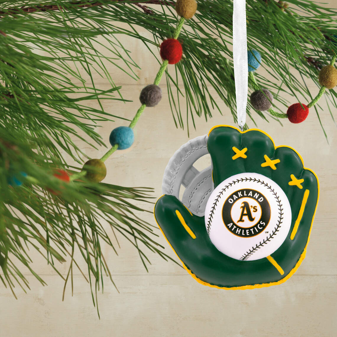 MLB Oakland Athletics™ Baseball Glove - Hallmark Keepsake Ornament