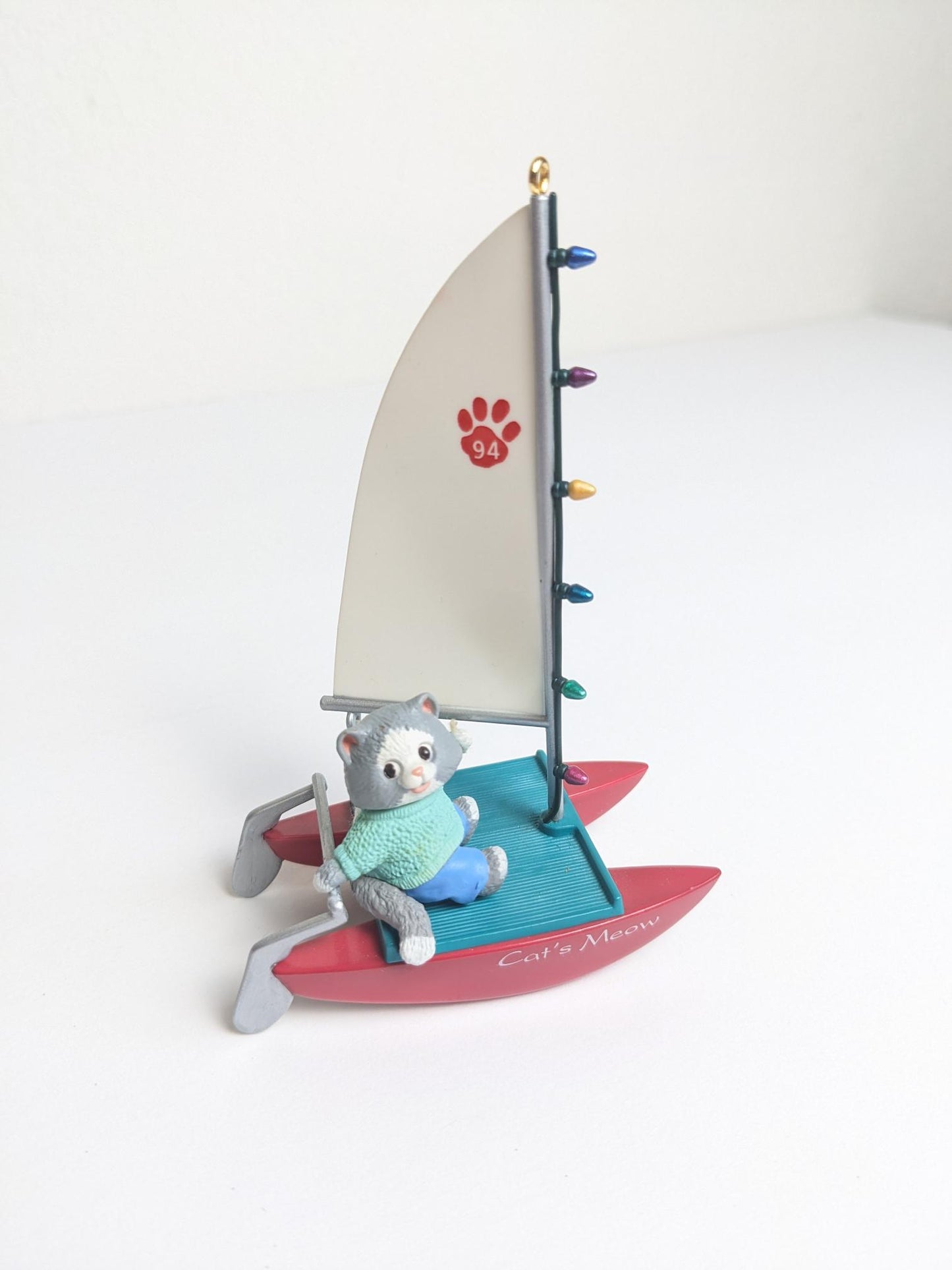 Vintage Hallmark 1994 Kitty's Catamaran Christmas Ornament