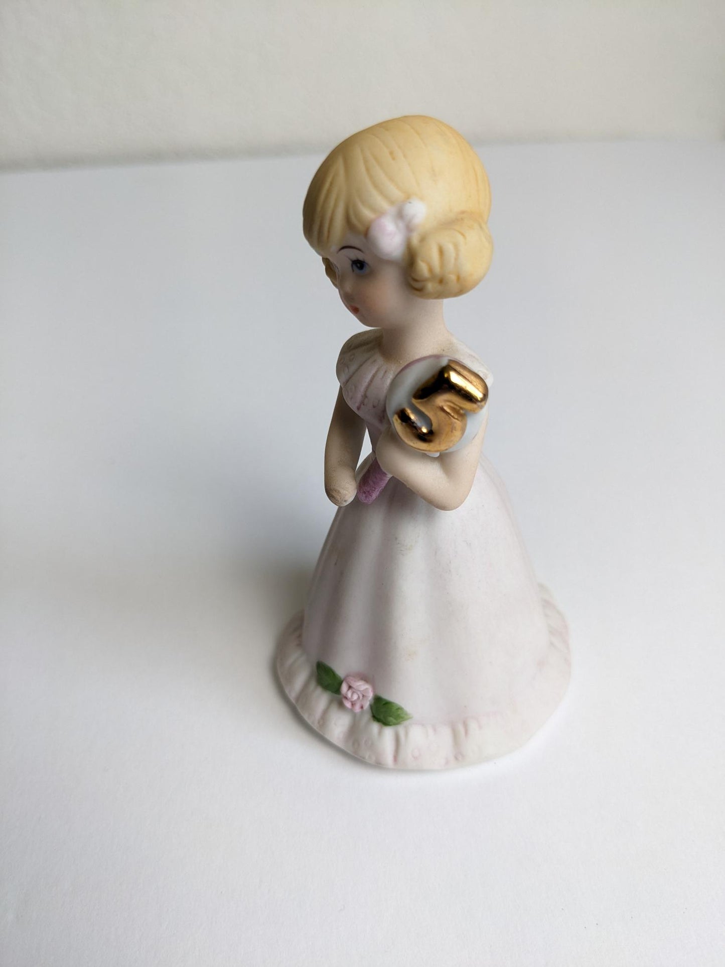 Vintage Growing Up Fifth Birthday Girls Figurine