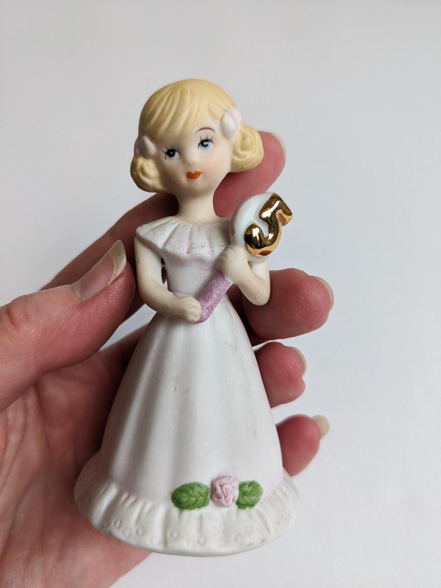 Vintage Growing Up Fifth Birthday Girls Figurine