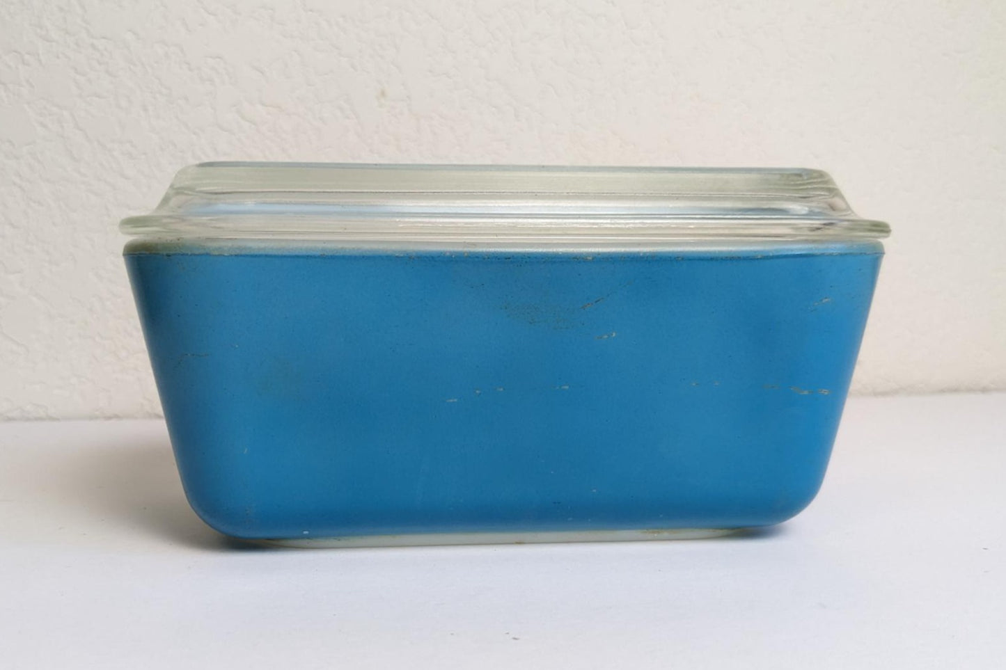 Pyrex 502-B Aqua Blue Teal Refrigerator Dish with Lid 502-C