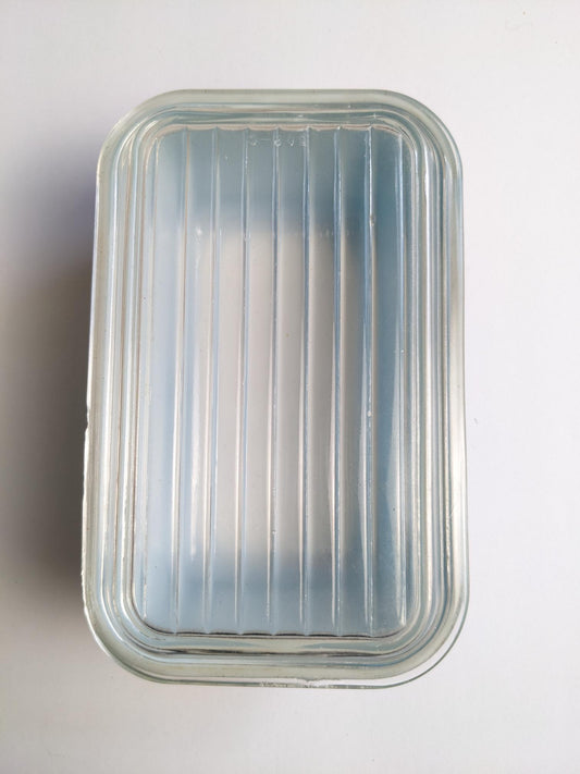 Pyrex 502-B Aqua Blue Teal Refrigerator Dish with Lid 502-C