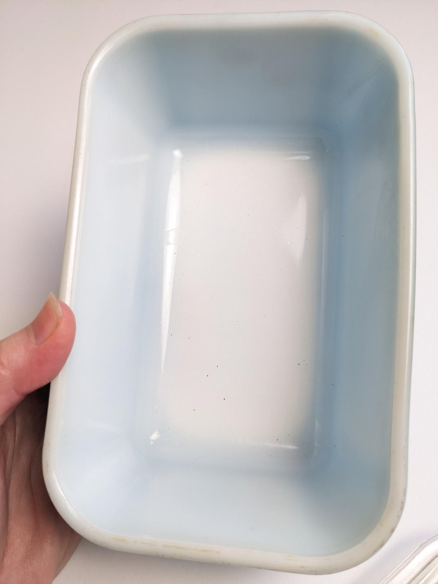 Pyrex 502-B Aqua Blue Teal Refrigerator Dish with Lid 502-C