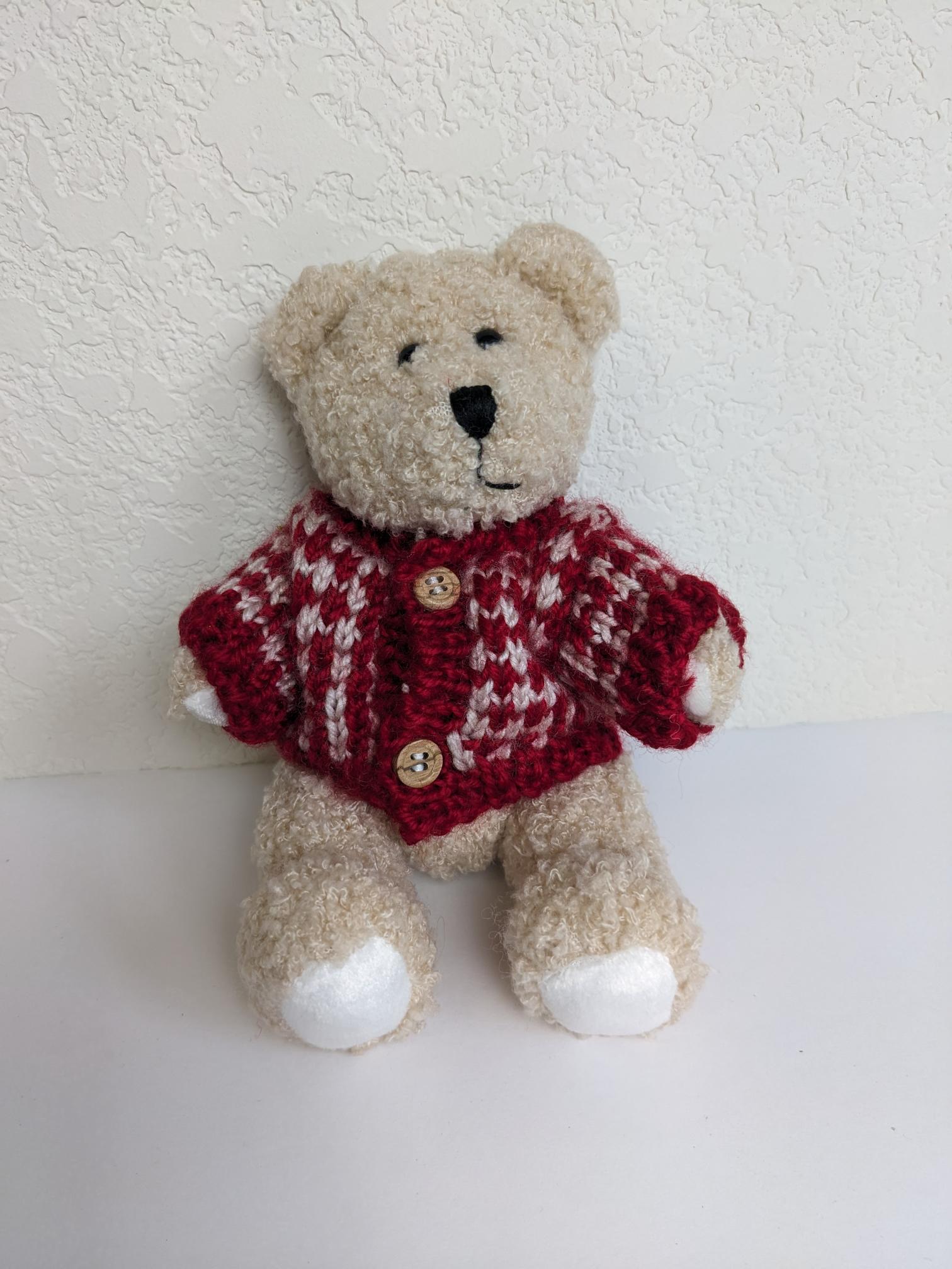 Vintage 1998 Hugfun Teddy Bear in Sweater – Petal Pushers Nursery