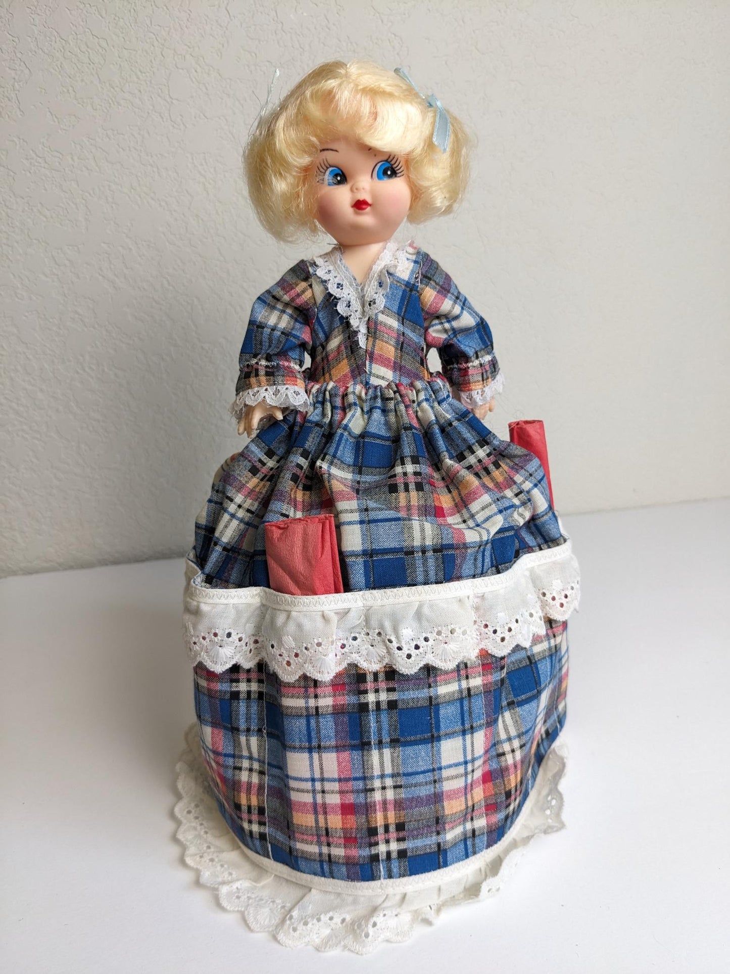 Vintage Handmade Napkin Holder Doll