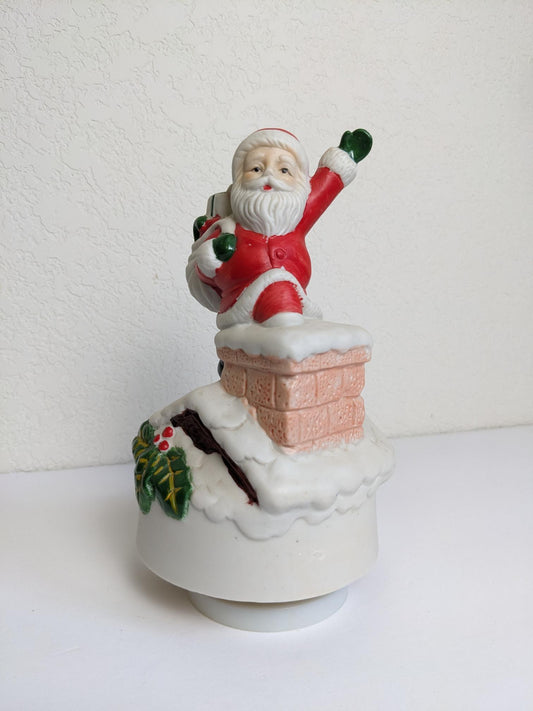 Vintage 'Music Go Round' Santa Claus Music Box