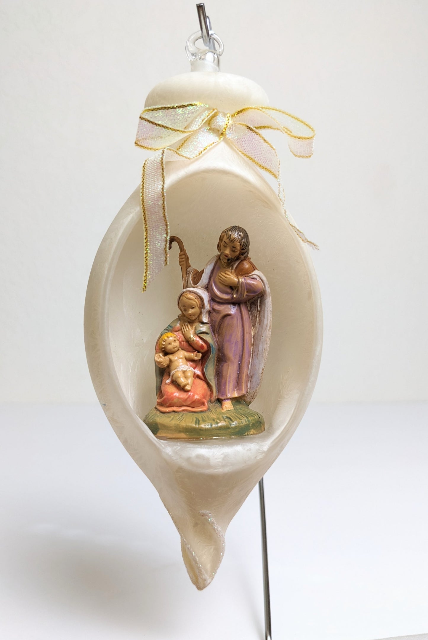 Vintage Nativity Diorama Christmas Ornament