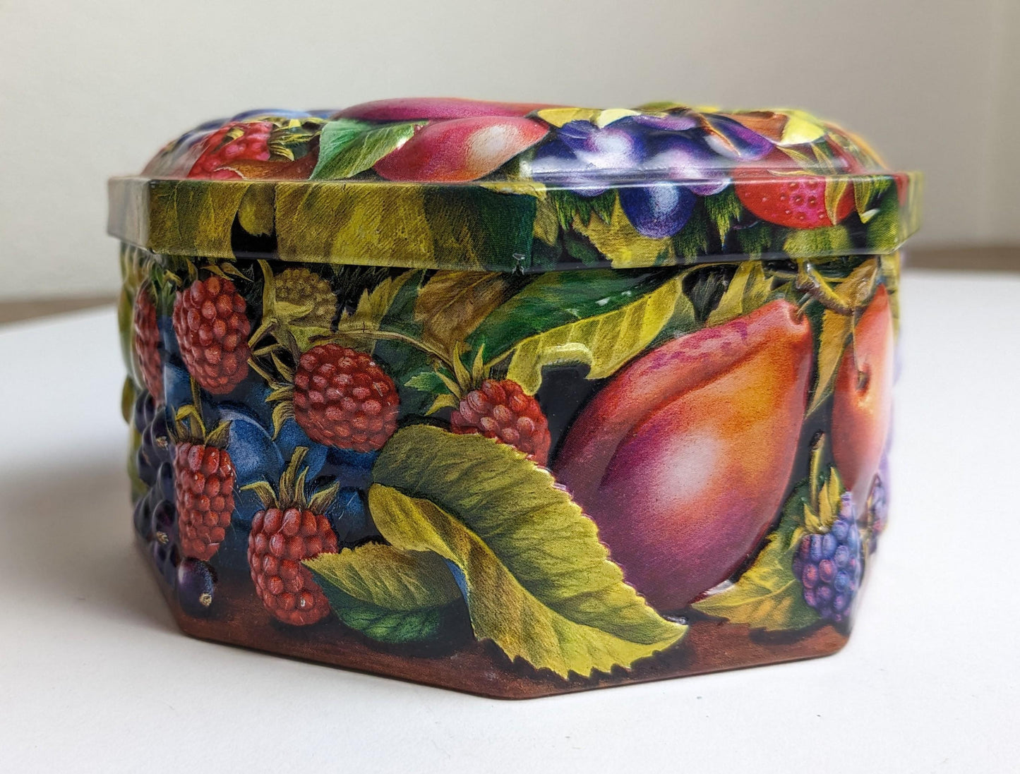 Vintage Churchill's Confectionary Fruit Embossed Tin