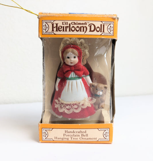 L'il Chimers Heirloom Doll Bell Flocked Christmas Ornament