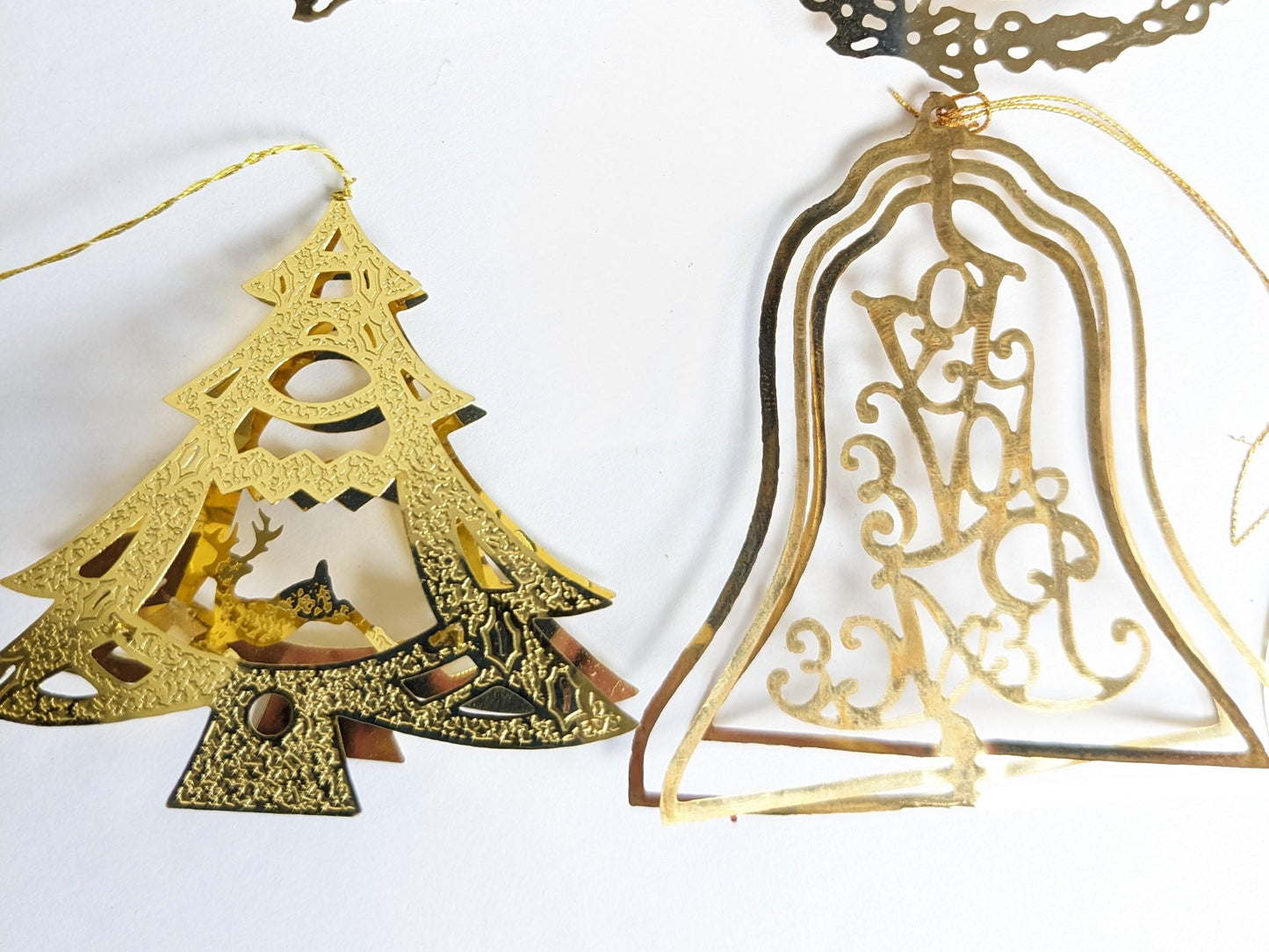 Brass 3D Christmas Ornaments