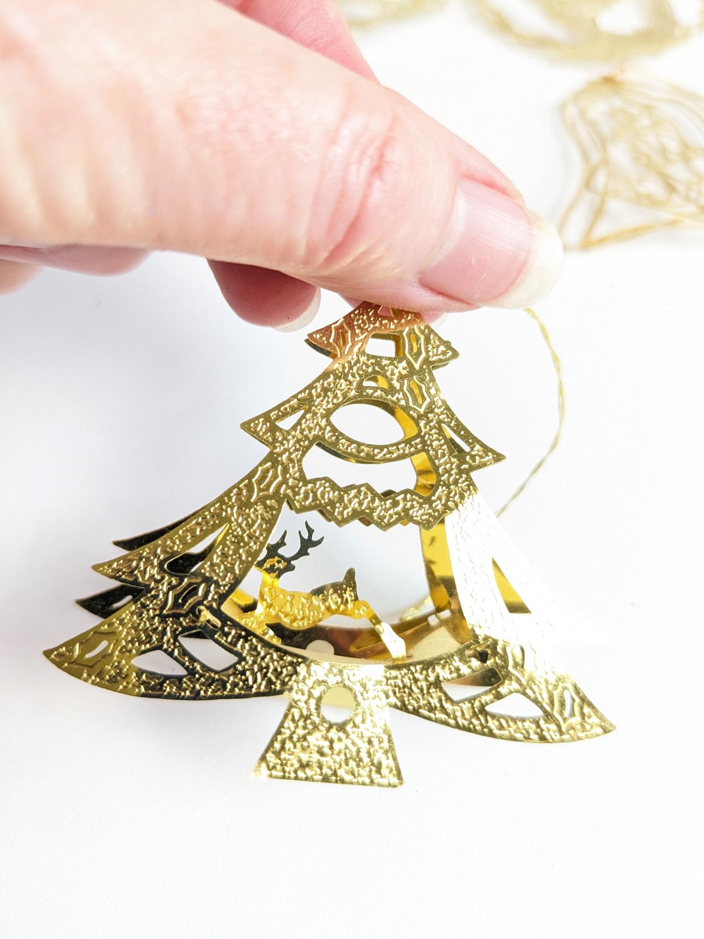 Brass 3D Christmas Ornaments