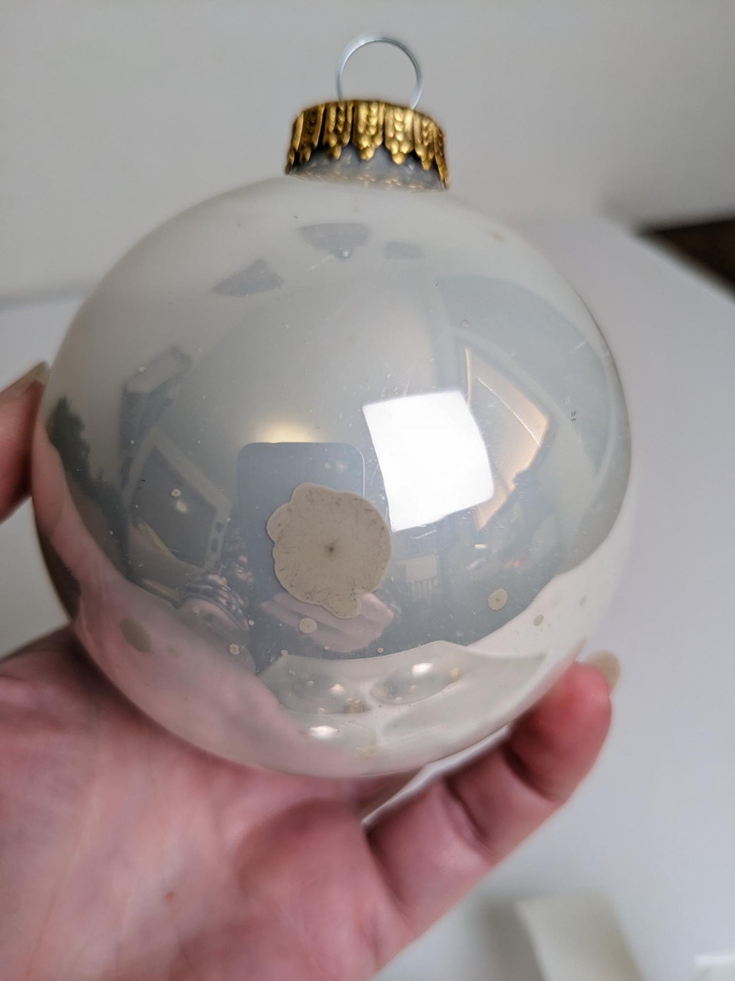 Vintage Krebs White Christmas Ornament Set