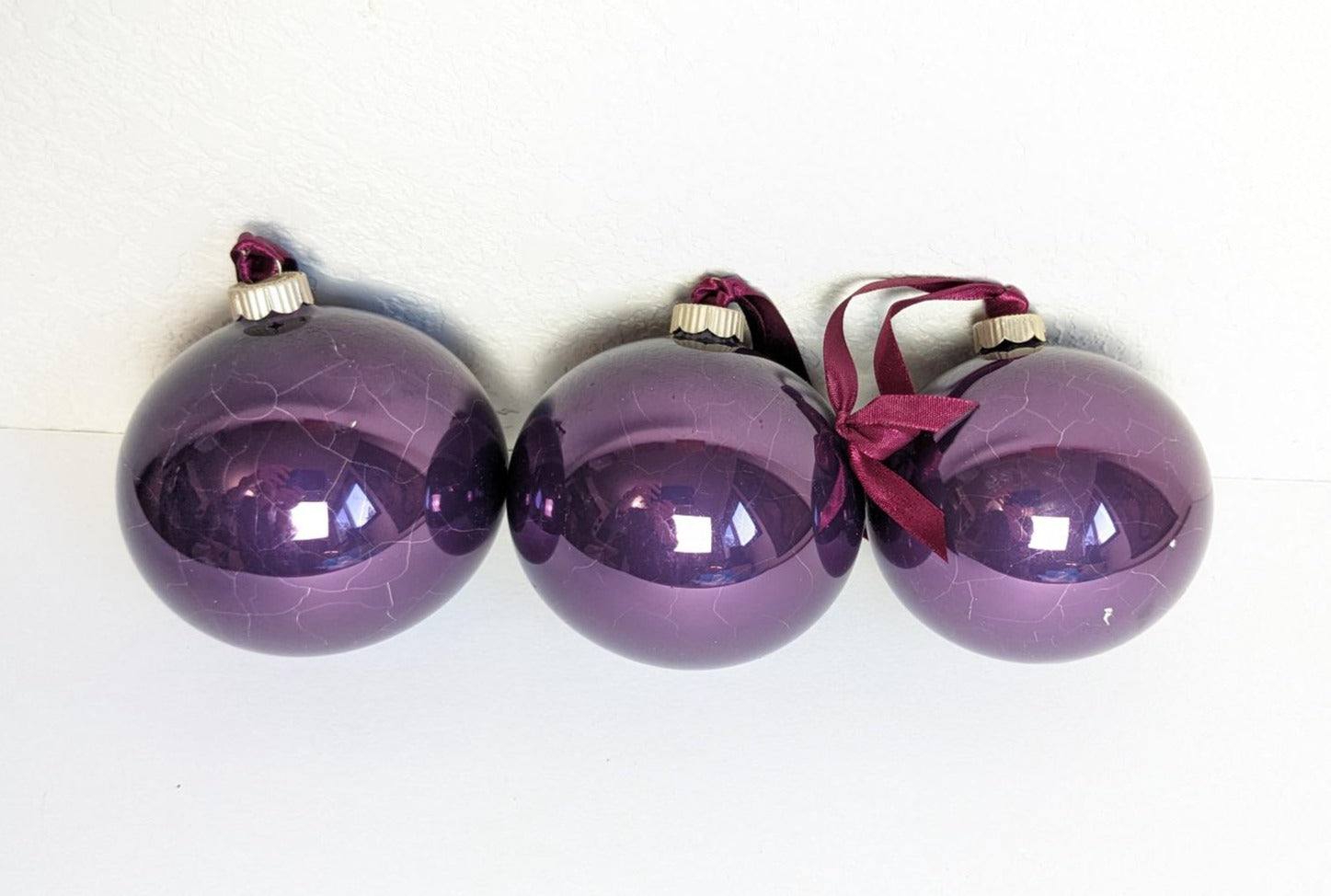 Vintage Martha Stewart Purple Ornaments