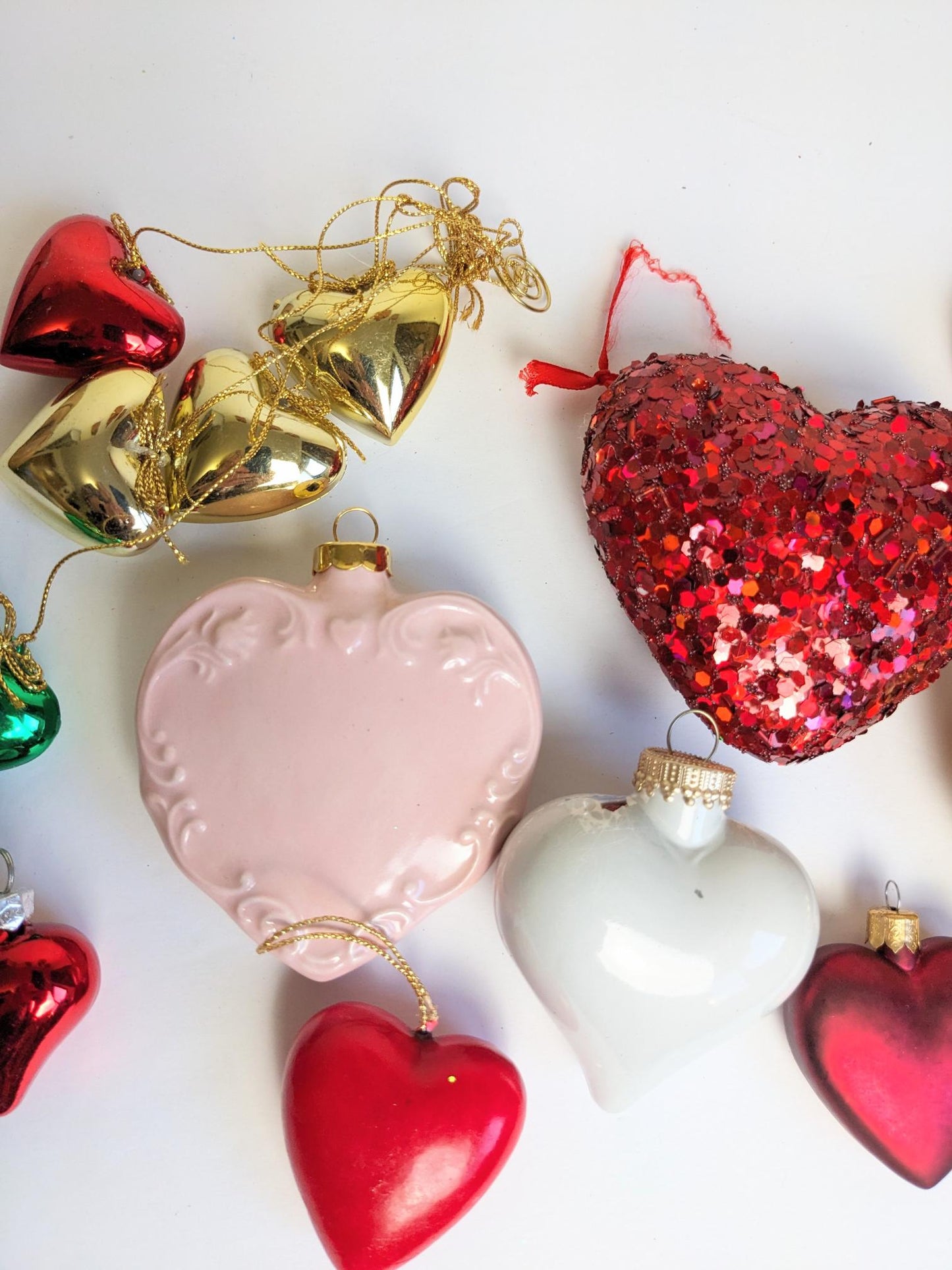 Vintage Heart Christmas Ornaments