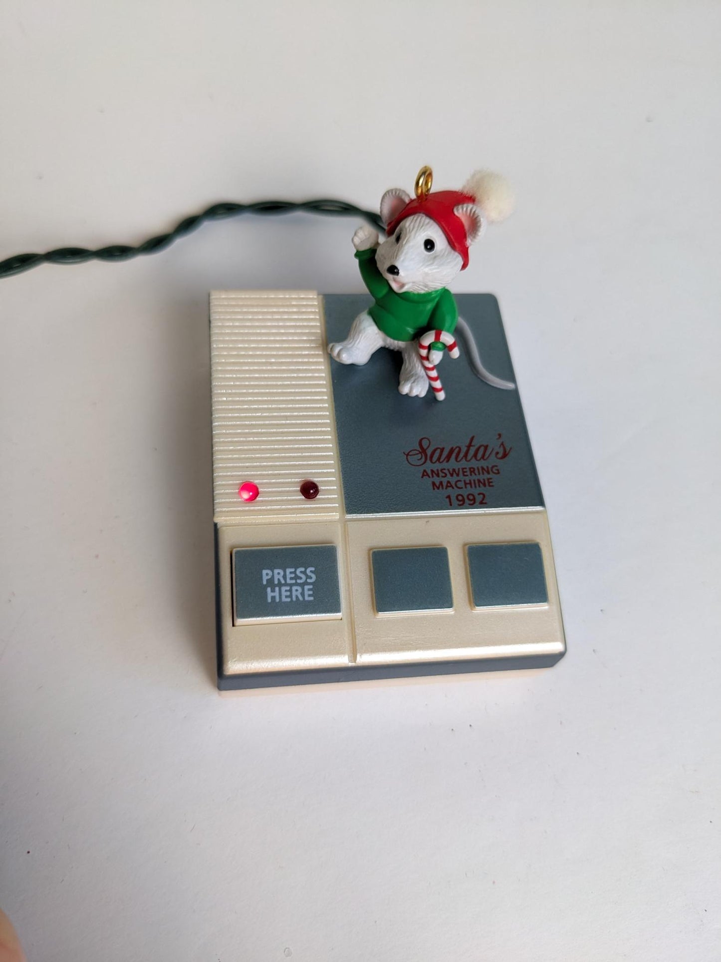 Hallmark Santa's Answering Machine Vintage 1992 Christmas Ornament