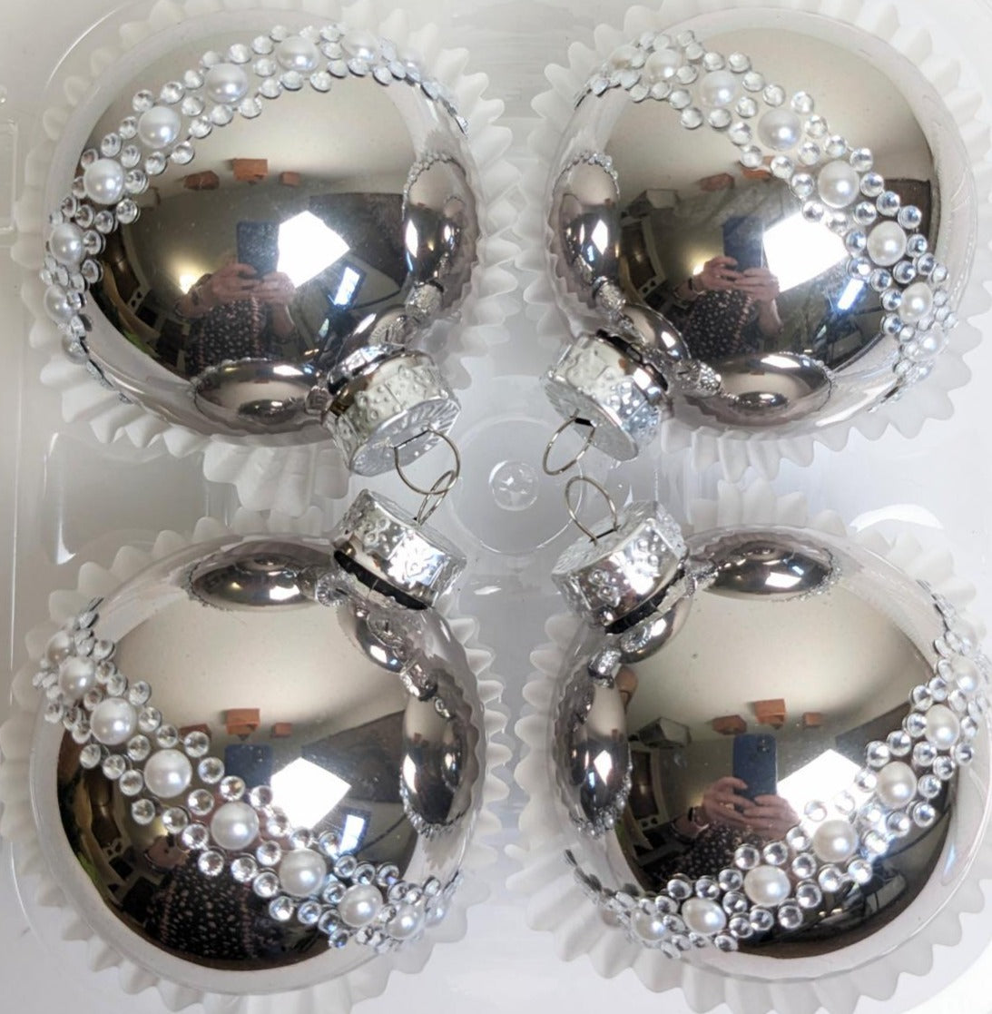 Vintage Silver Christmas Ornaments