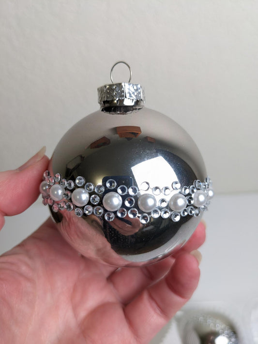 Vintage Silver Christmas Ornaments