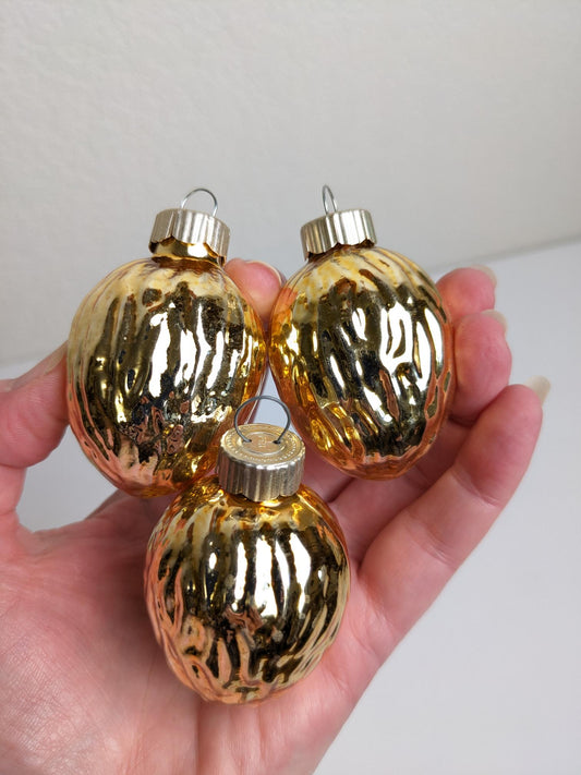Walnut and Acorn Vintage Martha Stewart Christmas Ornaments