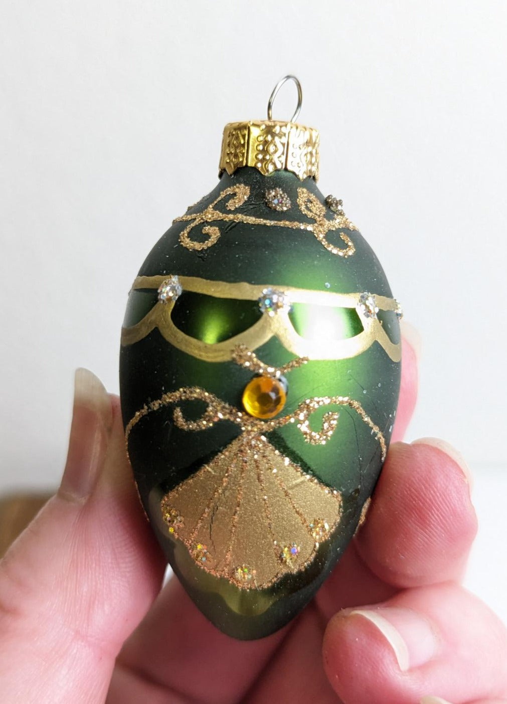 Ornate Egg Shaped Christmas Ornaments