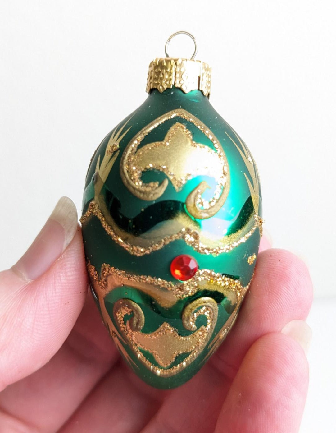 Ornate Egg Shaped Christmas Ornaments