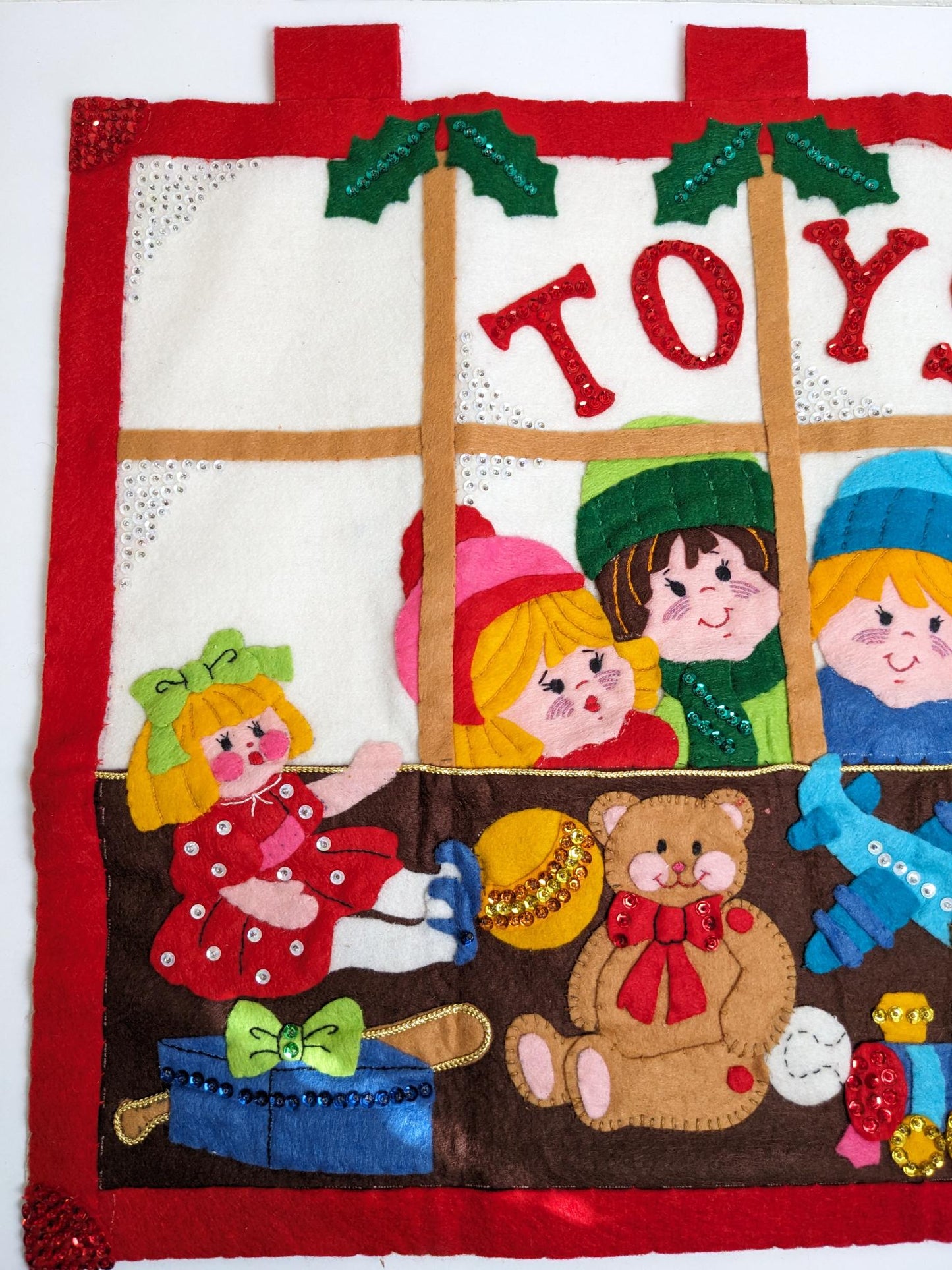 Finished Christmas Toy Store Wall Hanging