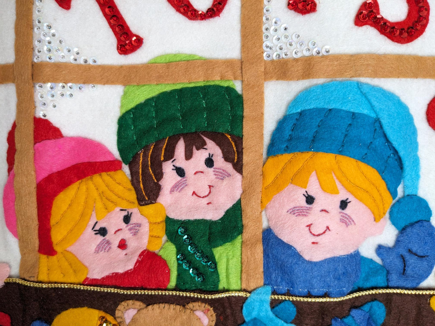 Finished Christmas Toy Store Wall Hanging