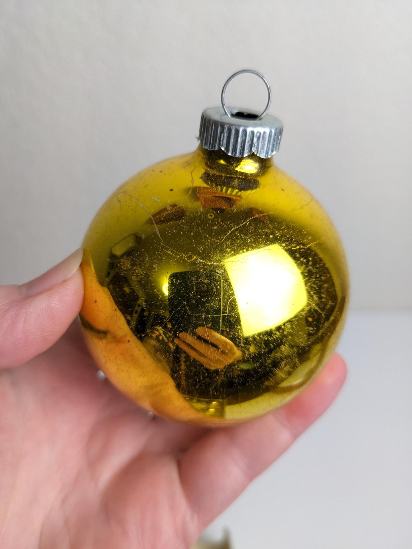 Shiny Brite Gold Christmas Ornaments