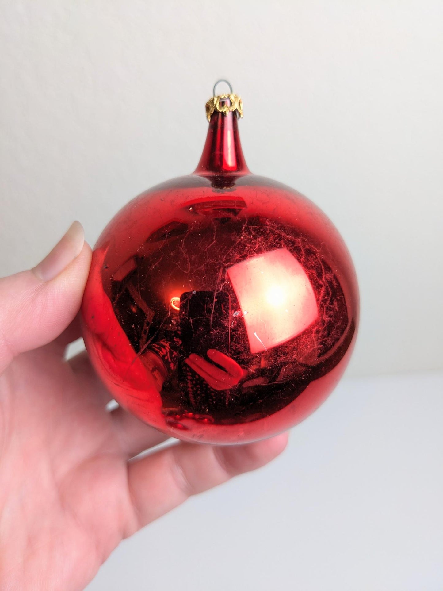 Poland Mouth Blown Red Christmas Ornaments