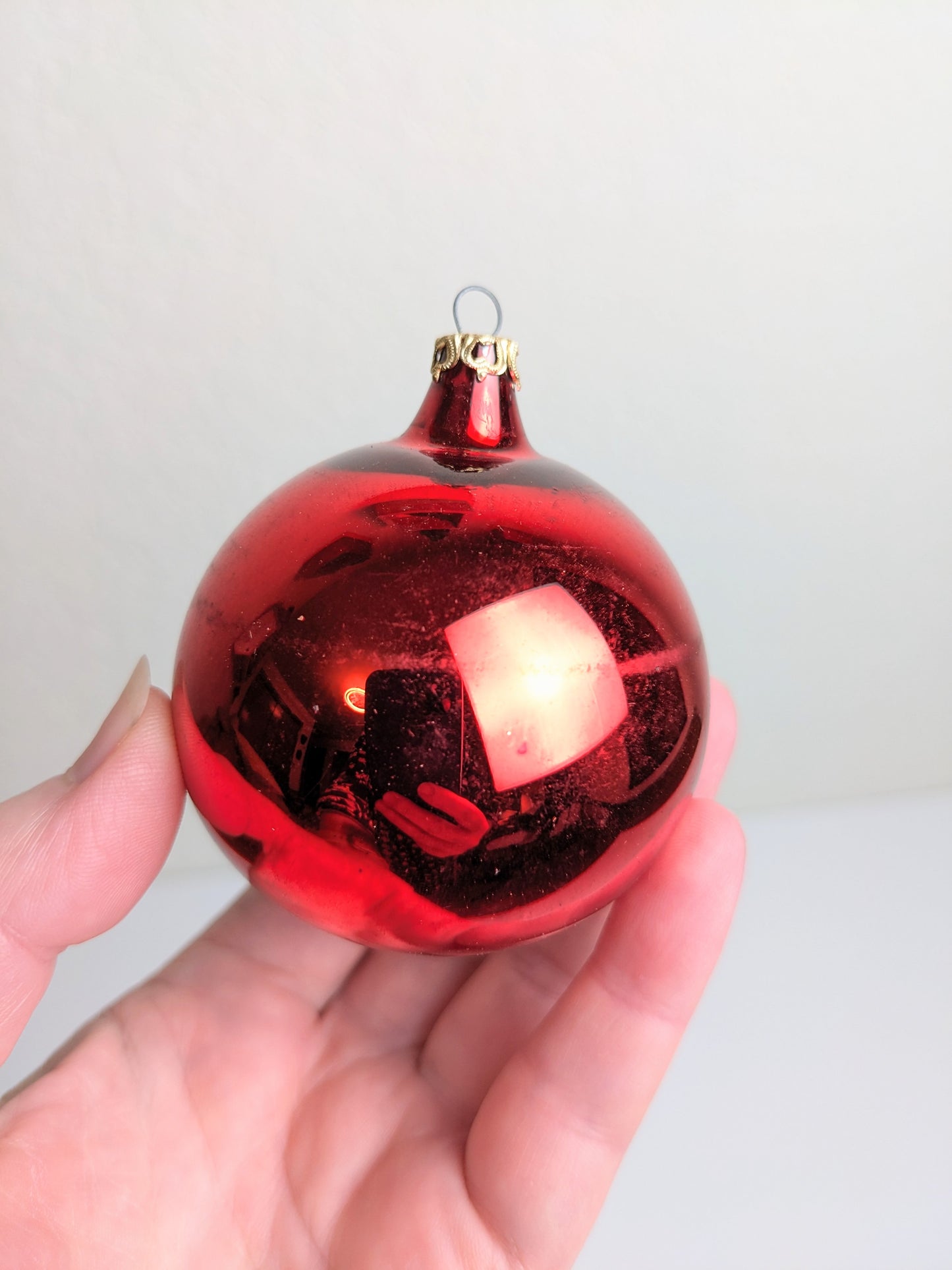 Poland Mouth Blown Red Christmas Ornaments