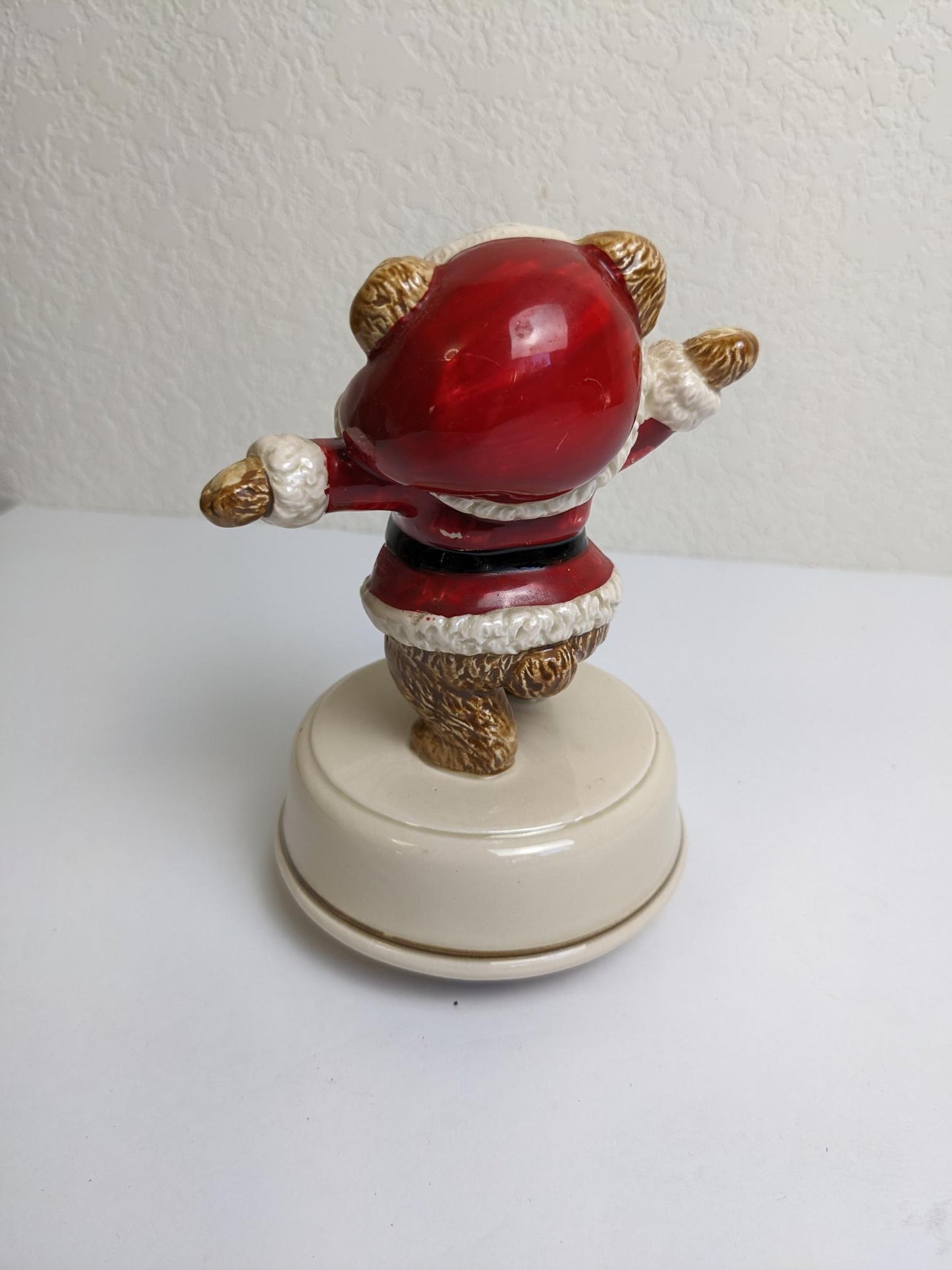 Vintage Otagiri Santa Bear Christmas Music Go Round