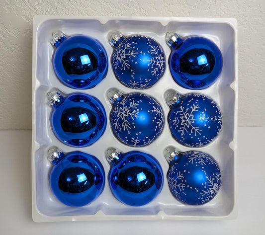 Cobalt Blue Christmas Ornaments