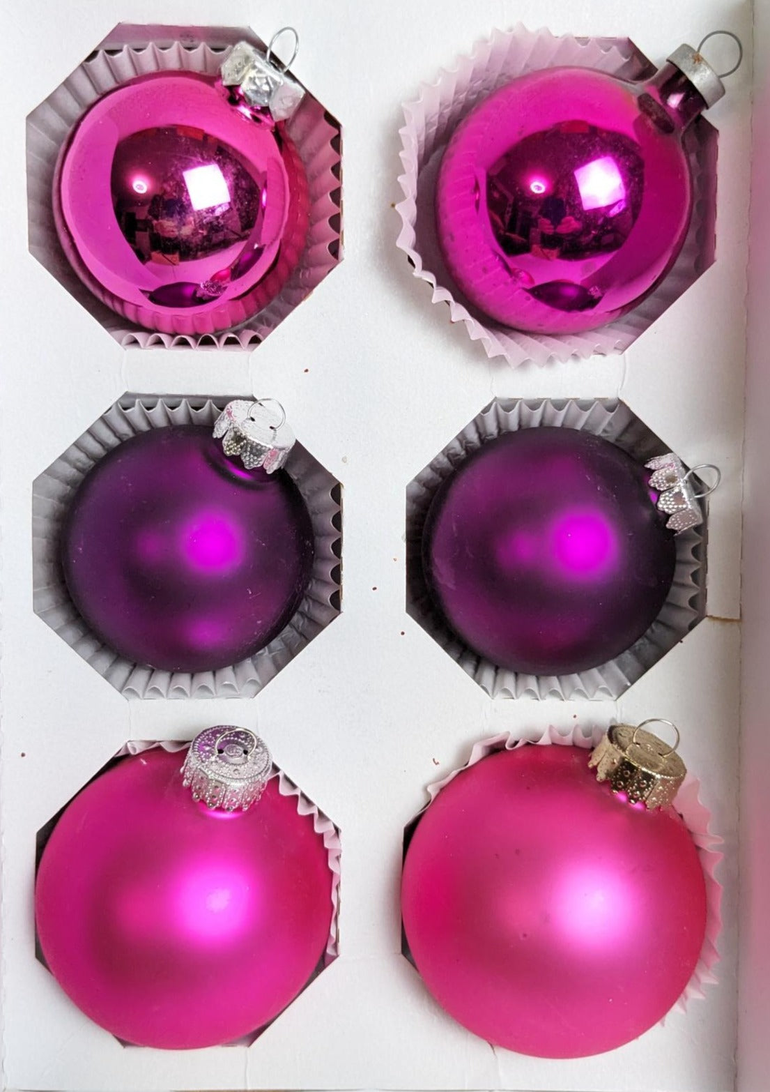 Vintage Pink Christmas Ornaments