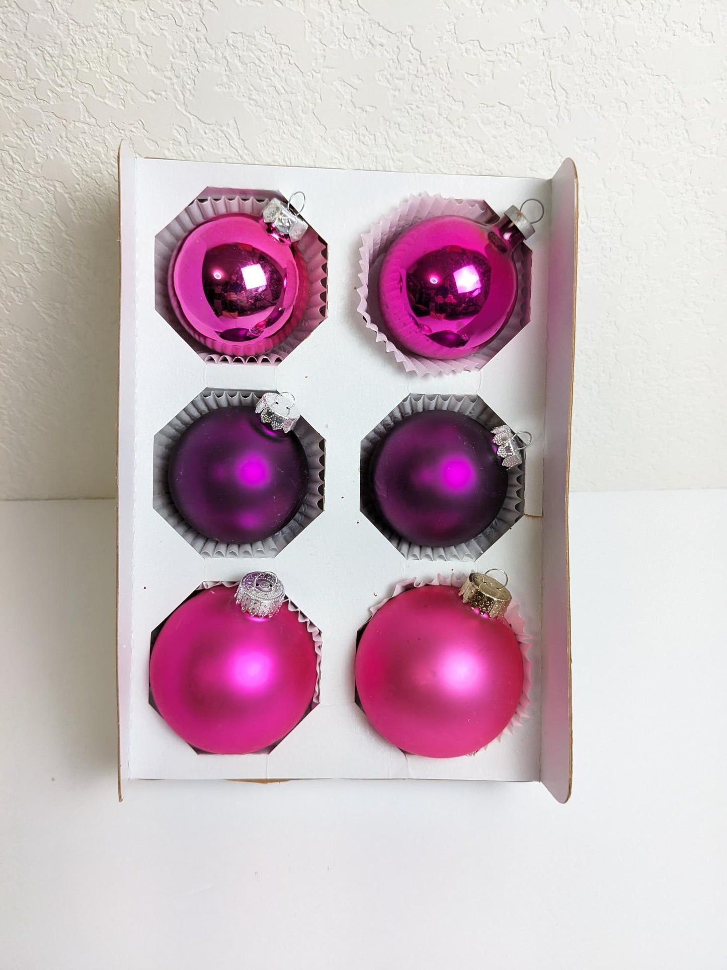 Vintage Pink Christmas Ornaments