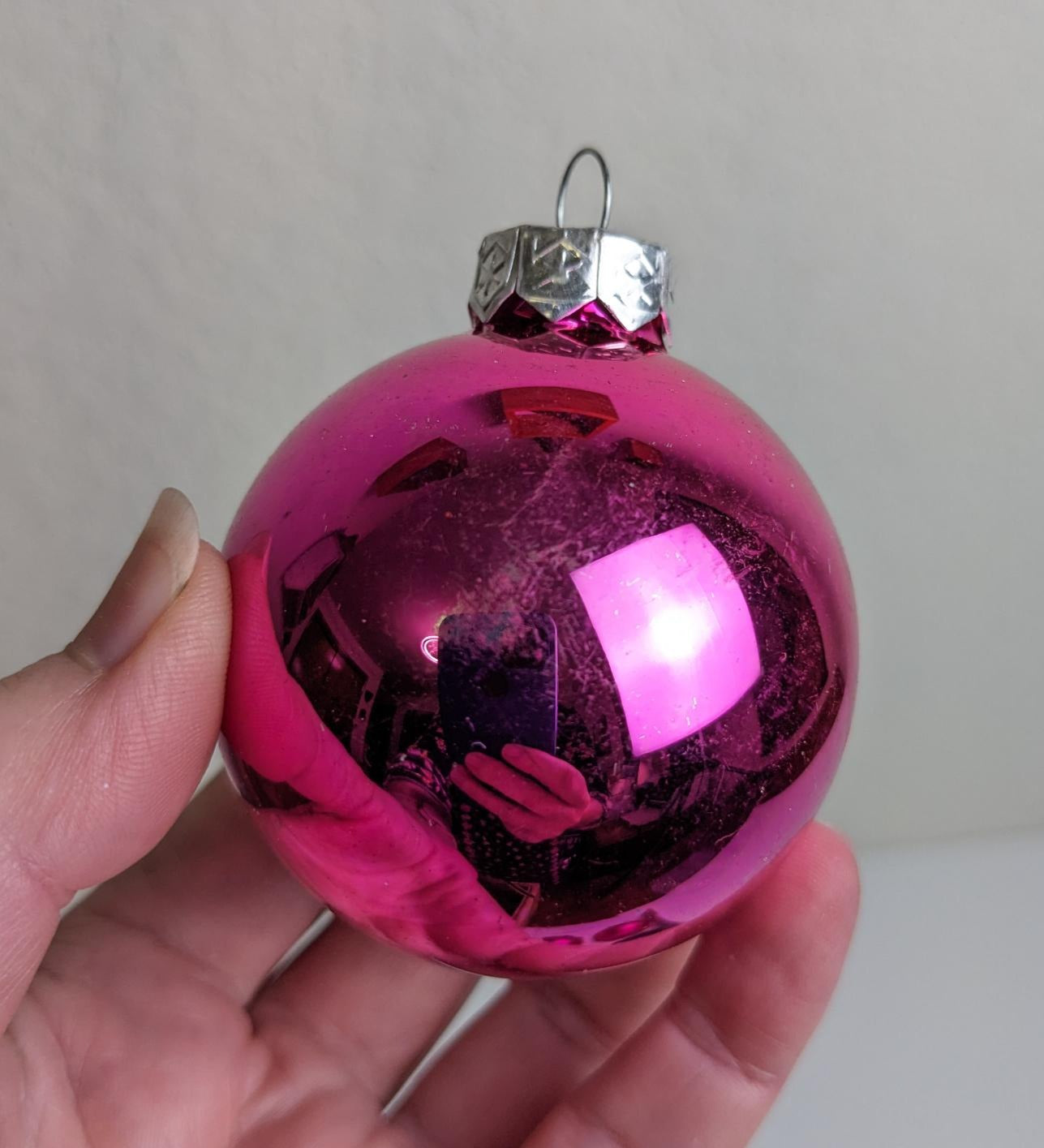 Vintage Pink Christmas Ornaments