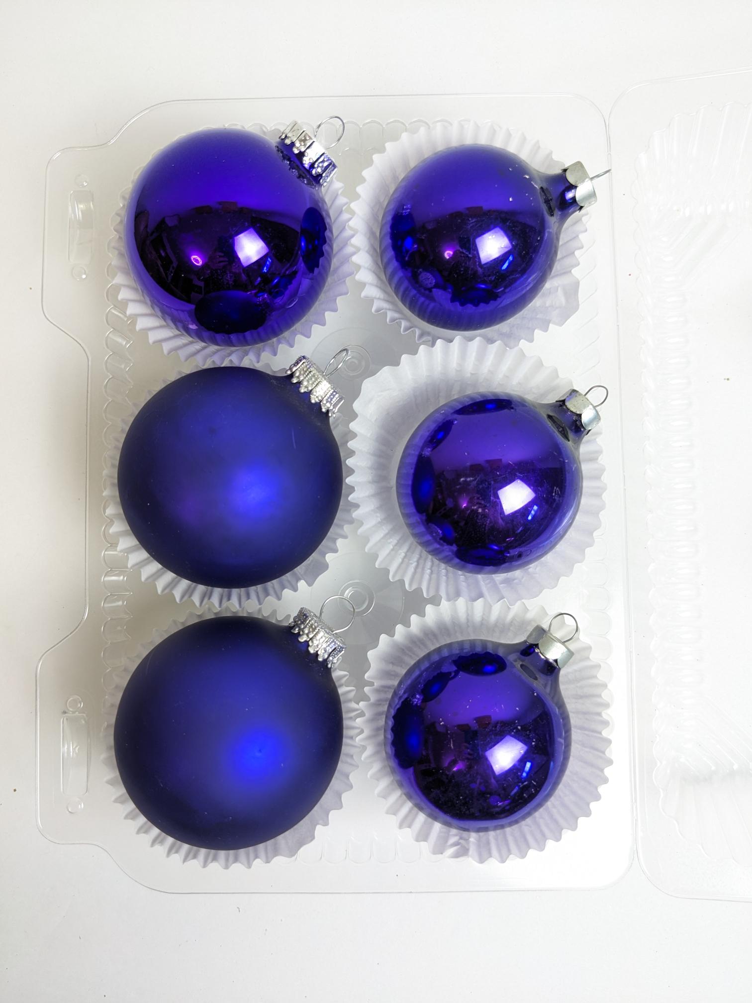 Purple Christmas Ornament Set