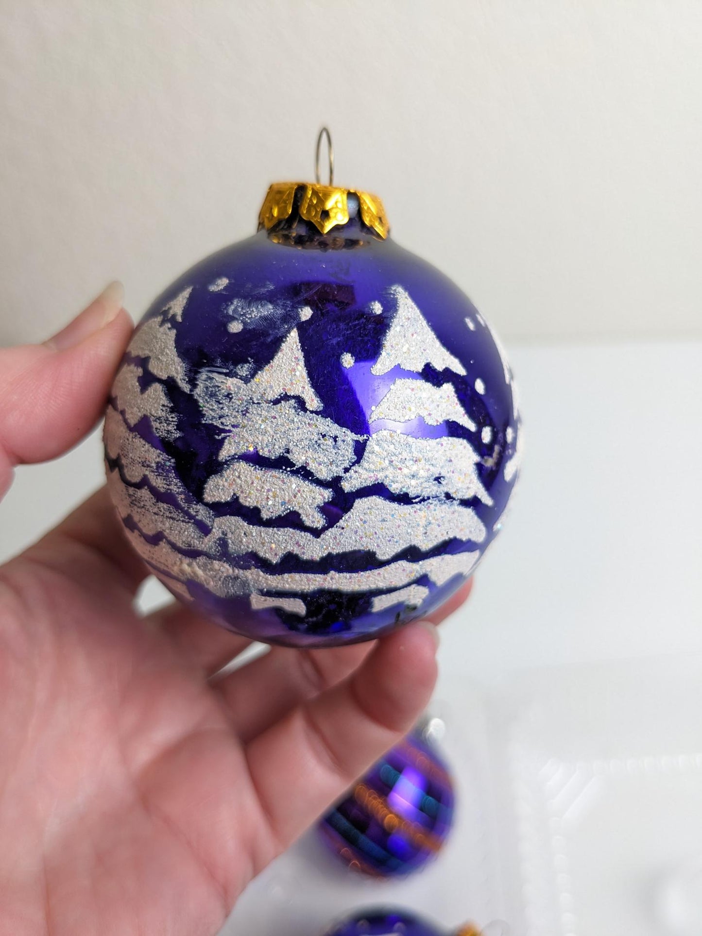 Purple Christmas Ornament Set